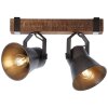Brilliant-Leuchten DECCA Ceiling Light Dark wood, black, 2-light sources