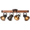 Brilliant-Leuchten DECCA Ceiling Light Dark wood, black, 4-light sources