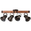 Brilliant-Leuchten DECCA Ceiling Light Dark wood, black, 4-light sources