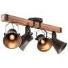 Brilliant-Leuchten DECCA Ceiling Light Dark wood, black, 4-light sources