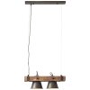 Brilliant-Leuchten DECCA Pendant Light Dark wood, black, 2-light sources