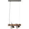 Brilliant-Leuchten DECCA Pendant Light Dark wood, black, 2-light sources