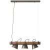 Brilliant-Leuchten DECCA Pendant Light Dark wood, black, 3-light sources