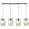 Brilliant-Leuchten SLOPE Pendant Light black, 4-light sources