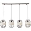 Brilliant-Leuchten SLOPE Pendant Light black, 4-light sources