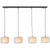 Brilliant-Leuchten ODAR Pendant Light black, 4-light sources