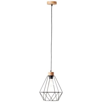 Brilliant-Leuchten DREWNO Pendant Light Light wood, black, 1-light source