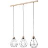 Brilliant-Leuchten DREWNO Pendant Light Light wood, black, 3-light sources