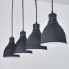 MALABE Pendant Light Dark wood, black, 4-light sources