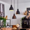 MALABE Pendant Light Dark wood, black, 3-light sources