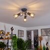 BARIPADA Ceiling Light grey, 3-light sources