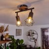 BARIPADA Ceiling Light Dark wood, black, 2-light sources