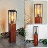 KIWALIK path light Dark wood, black, 1-light source