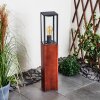 KIWALIK path light Dark wood, black, 1-light source