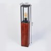 KIWALIK path light Dark wood, black, 1-light source