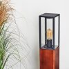 KIWALIK path light Dark wood, black, 1-light source