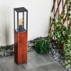 KIWALIK path light Dark wood, black, 1-light source
