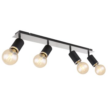 Globo JOSEBA Ceiling Light black, 4-light sources