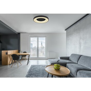 Globo JOLLI Ceiling Light LED black, 1-light source, Remote control