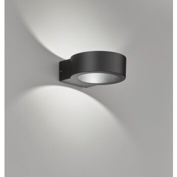 Fischer-Honsel TORRES Outdoor Wall Light LED black, 1-light source