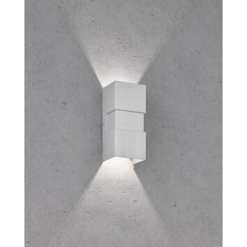 Fischer-Honsel OSLO Outdoor Wall Light LED silver, 2-light sources