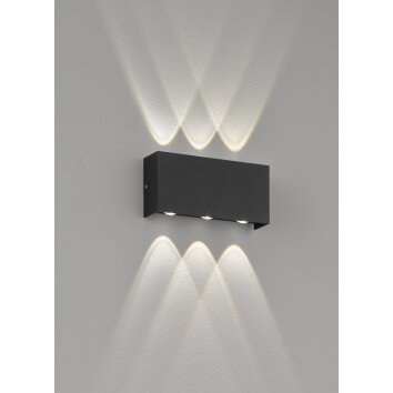 Fischer-Honsel NAIROBI Outdoor Wall Light LED black, 2-light sources