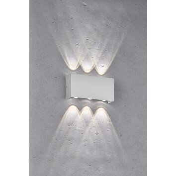 Fischer-Honsel NAIROBI Outdoor Wall Light LED silver, 2-light sources