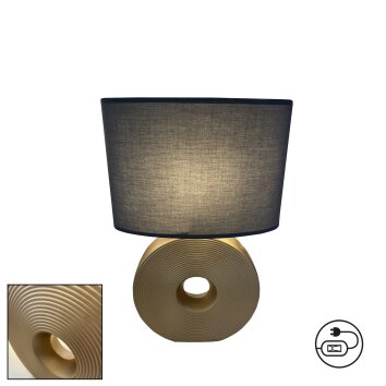 Fischer-Honsel EYE Table lamp gold, 1-light source