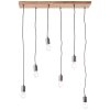 Brilliant-Leuchten RUSTIK Pendant Light Ecru, black, 6-light sources