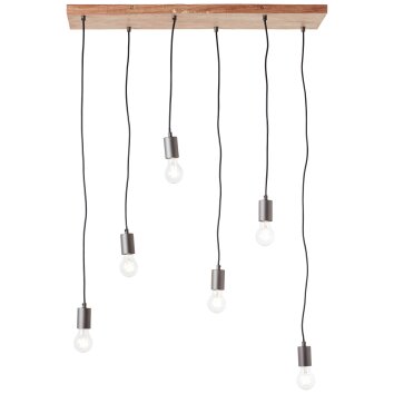 Brilliant-Leuchten RUSTIK Pendant Light Ecru, black, 6-light sources