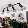 BARIPADA Ceiling Light Dark wood, black, 4-light sources