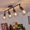 BARIPADA Ceiling Light Dark wood, black, 4-light sources