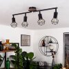 BARIPADA Ceiling Light Dark wood, black, 4-light sources