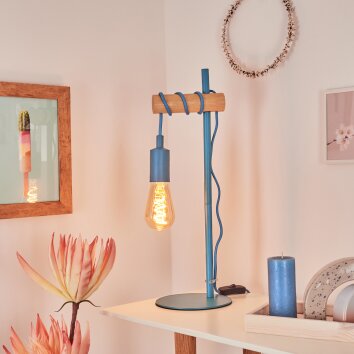 PICMY Table lamp blue, Ecru, 1-light source