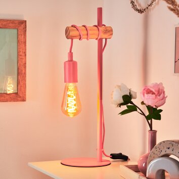 PICMY Table lamp Ecru, pink, 1-light source