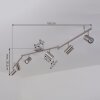 JAVEL Ceiling Light chrome, matt nickel, 6-light sources