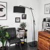 CHASSAGNE Floor Lamp black, 1-light source, Fabric shade