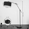CHASSAGNE Floor Lamp black, 1-light source, Fabric shade