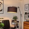 CHASSAGNE Floor Lamp black, 1-light source, Fabric shade