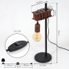 BARBENGO Table lamp rust-coloured, black, 1-light source