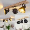 SVANFOLK Ceiling Light Light wood, black, 3-light sources