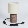 DAMBROIS Table lamp brown, Ecru, 1-light source