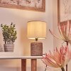 DAMBROIS Table lamp brown, Ecru, 1-light source
