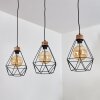 CAROBAL Pendant Light Ecru, black, 3-light sources