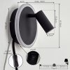 VIATA Wall Light LED black, white, 2-light sources