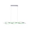 Leuchten-Direkt LOLASMART-SWING Pendant Light LED brushed steel, 2-light sources, Remote control, Colour changer