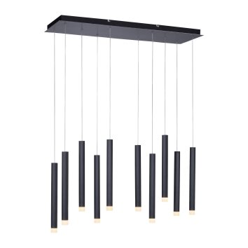 Leuchten-Direkt BRUNO Pendant Light LED black, 10-light sources