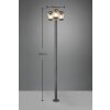 Trio-Leuchten CAVADO path light anthracite, 3-light sources
