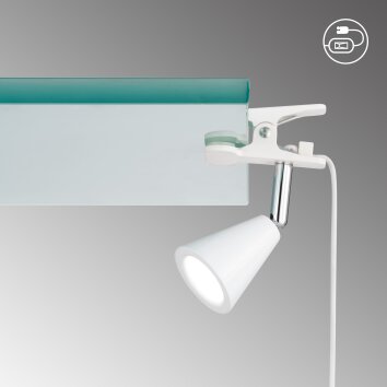 FHL-easy ZIRBEL clamp-on light LED white, 1-light source