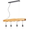 Brilliant-Leuchten BAKER Pendant Light Light wood, black, 4-light sources